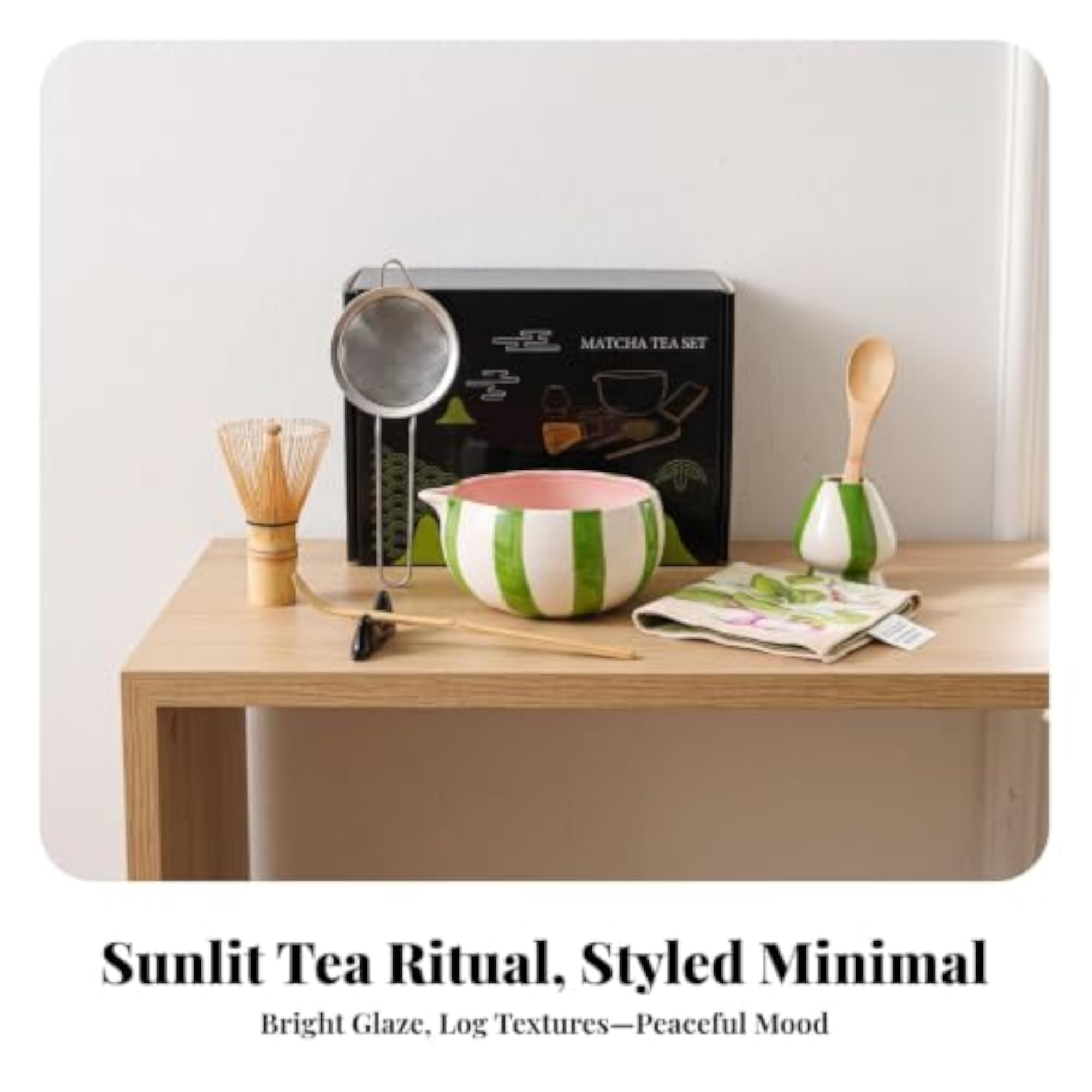 8 Pieces Elegant Matcha Tea Set with Whisk
